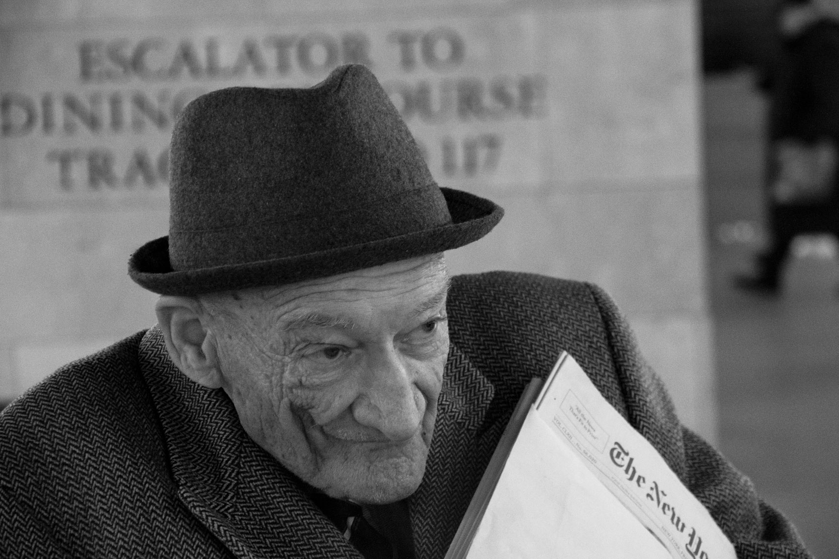 Old man with papers